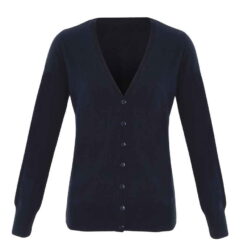 Premier Ladies Essential Acrylic V Neck Cardigan - Navy, 26