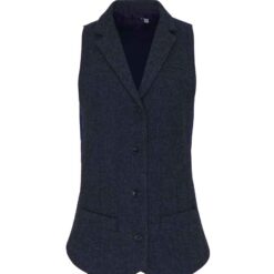 Premier Ladies Herringbone Waistcoat - Navy, XXL