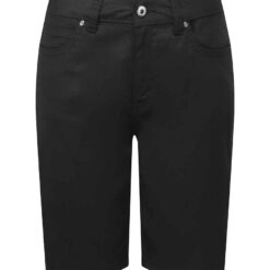 Premier Ladies Performance Chino Shorts - Black, 24
