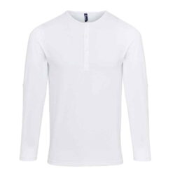 Premier Long John Roll Sleeve T-Shirt - White, 3XL