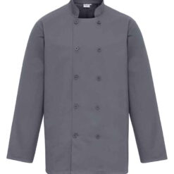 Premier Long Sleeve Chef's Jacket - Steel, 5XL