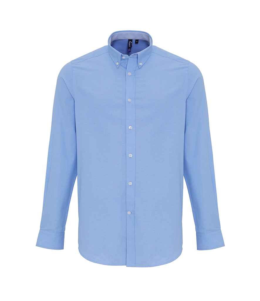 Premier Long Sleeve Striped Oxford Shirt - Oxford Blue, 3XL