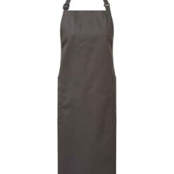 Premier Recycled Polyester and Fairtrade Organic Cotton Bib Apron - Dark Grey
