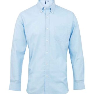 Premier Signature Long Sleeve Oxford Shirt - Light Blue, 23