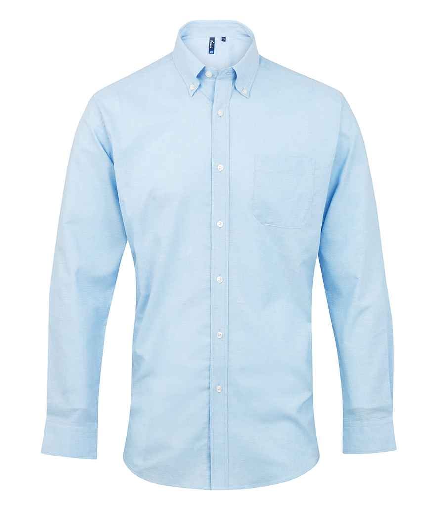 Premier Signature Long Sleeve Oxford Shirt - Light Blue, 23