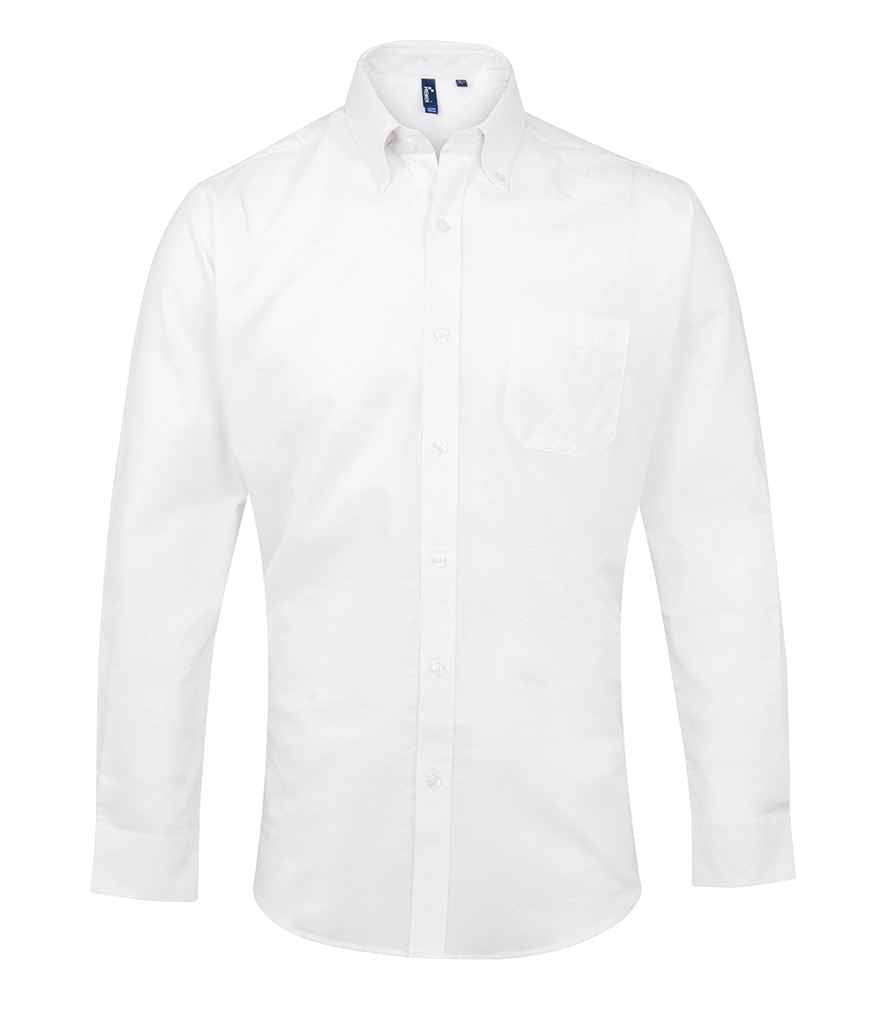 Premier Signature Long Sleeve Oxford Shirt - White, 23