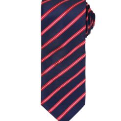 Premier Sports Stripe Tie - Navy/Red
