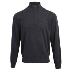 Premier Zip Neck Sweater - Charcoal, 5XL
