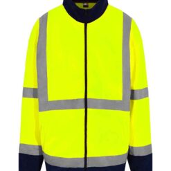 Pro RTX High Visibility Fleece Jacket - Yellow/Navy, 5XL