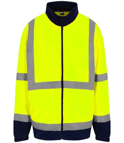 Pro RTX High Visibility Fleece Jacket - Yellow/Navy, 5XL