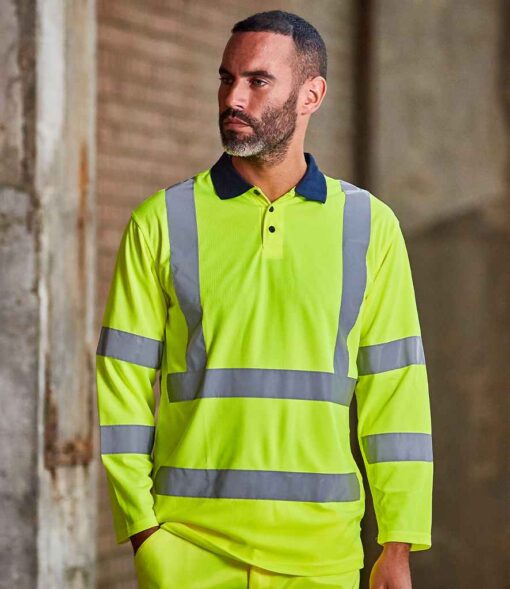 Pro RTX High Visibility Long Sleeve Polo Shirt