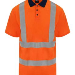 Pro RTX High Visibility Polo Shirt - Orange/Navy, 5XL