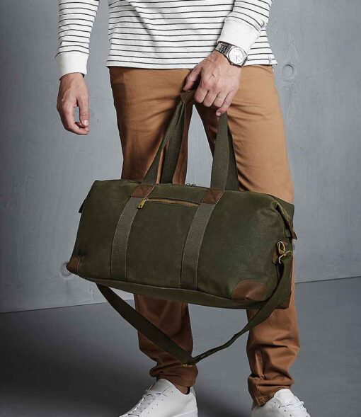 Quadra Heritage Waxed Canvas Holdall