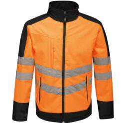 Regatta High Visibility Pro Soft Shell Jacket - Orange/Navy, 3XL