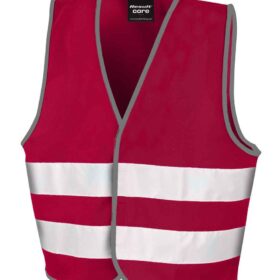 Result Core Kids Enhanced Vis Vest - Burgundy, L