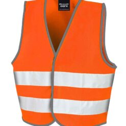 Result Core Kids Hi-Vis Safety Vest - Fluorescent Orange, 10-12