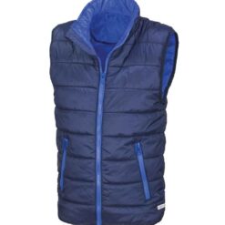 Result Core Kids Padded Bodywarmer - Navy/Royal Blue, 13-14