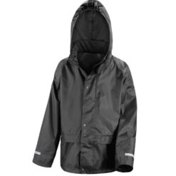 Result Core Kids Waterproof Over Jacket - Black, 11-12