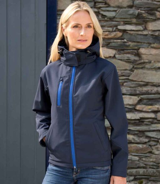 Result Core Ladies Hooded Soft Shell Jacket