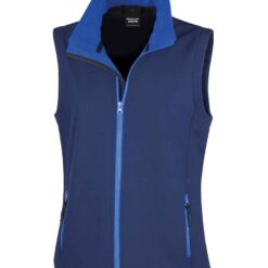 Result Core Ladies Printable Soft Shell Bodywarmer - Navy/Royal Blue, XXL/18