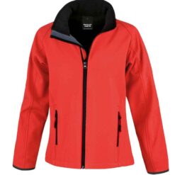 Result Core Ladies Printable Soft Shell Jacket - Red/Black, XXL/18