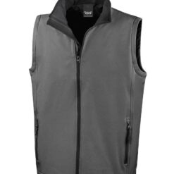 Result Core Printable Soft Shell Bodywarmer - Charcoal/Black, 4XL