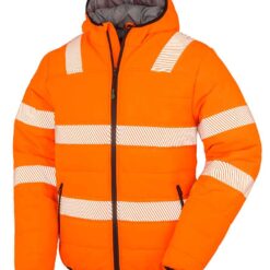 Result Genuine Recycled Ripstop Padded Safety Jacket - Fluorescent Orange, 4XL