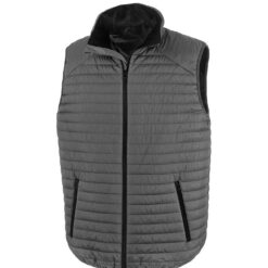 Result Genuine Recycled Thermoquilt Gilet - Grey/Black, 3XL