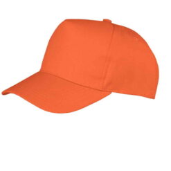 Result Kids Boston 5 Panel Printers Cap - Orange