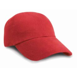 Result Low Profile Heavy Brushed Cotton Cap - Red
