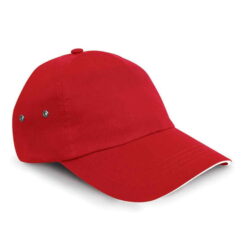Result Plush Cotton 5 Panel Cap - Red