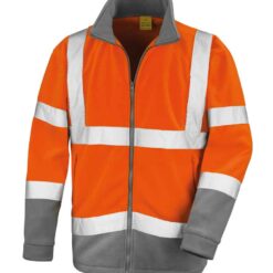 Result Safe-Guard Hi-Vis Micro Fleece Jacket - Fluorescent Orange, 4XL