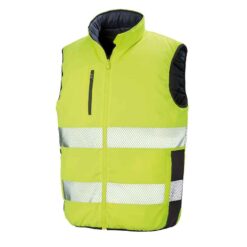 Result Safe-Guard Reversible Soft Padded Gilet - Fluorescent Yellow/Navy, 4XL