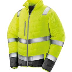 Result Safe-Guard Soft Safety Jacket - Fluorescent Yellow/Grey, 4XL