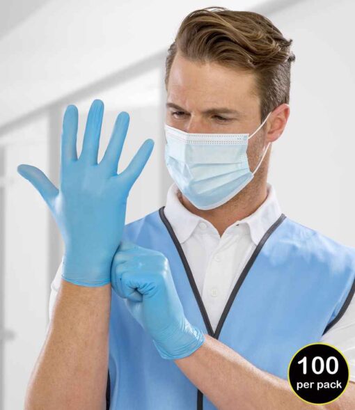 (product) Result Synthetic Vinyl Disposable Gloves