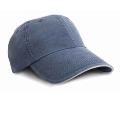 Result Washed Fine Line Cotton Cap - Navy