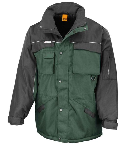 Result Work-Guard Heavy Duty Combo Coat - Bottle Green/Black, 3XL