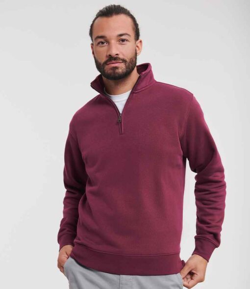 Russell Authentic Zip Neck Sweatshirt