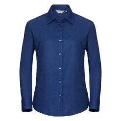 Russell Collection Ladies Long Sleeve Easy Care Oxford Shirt