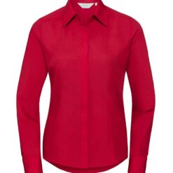 Russell Collection Ladies Long Sleeve Fitted Poplin Shirt