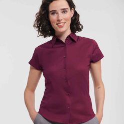 Russell Collection Ladies Short Sleeve Easy Care Fitted Shirt
