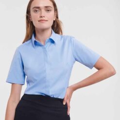 Russell Collection Ladies Short Sleeve Ultimate Stretch Shirt