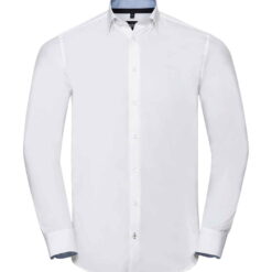 Russell Collection Long Sleeve Contrast Ultimate Stretch Shirt