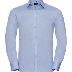 Russell Collection Long Sleeve Herringbone Shirt