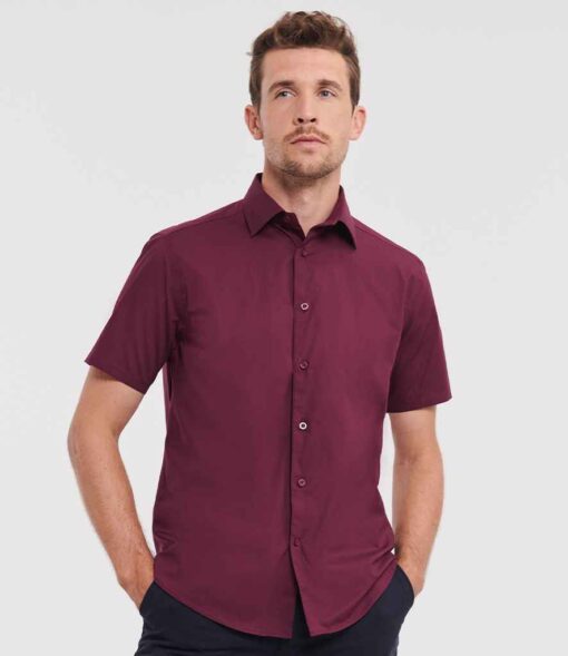 Russell Collection Short Sleeve Easy Care Fitted Shirt