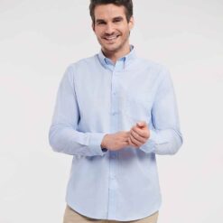 Russell Collection Tailored Long Sleeve Oxford Shirt