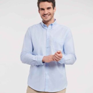 Russell Collection Tailored Long Sleeve Oxford Shirt