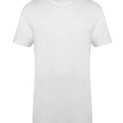 SF Clothing Longline Dipped Hem T-Shirt - White, XXL