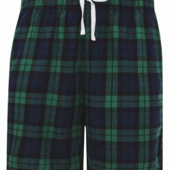 SF Clothing Tartan Lounge Shorts - Navy/Green, XXL
