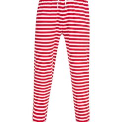 SF Clothing Unisex Cuffed Lounge Pants - Red/White Stripes, 3XL